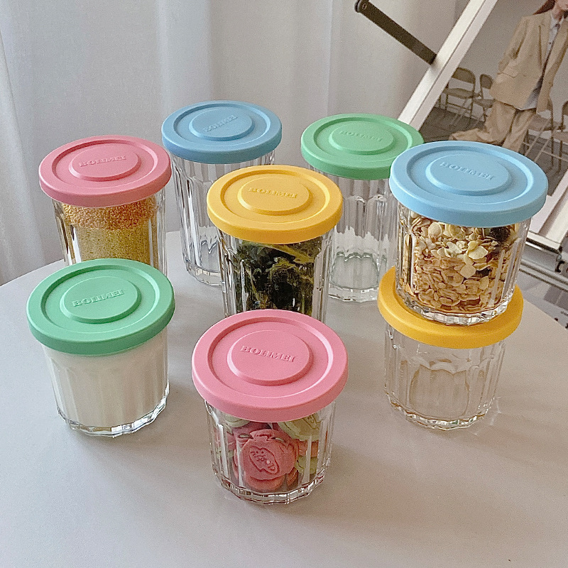 Coffee Tea Drawer Organizer - Kolorowe szklane etui zamknięte zbiornik schowek