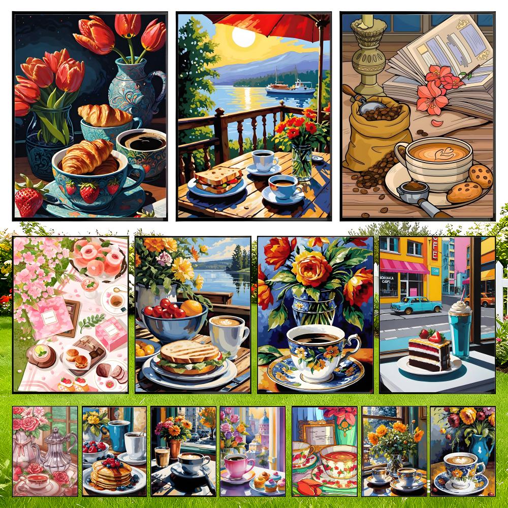 Coffee Tea Poster - Plakat z motywem filiżanki kawy i