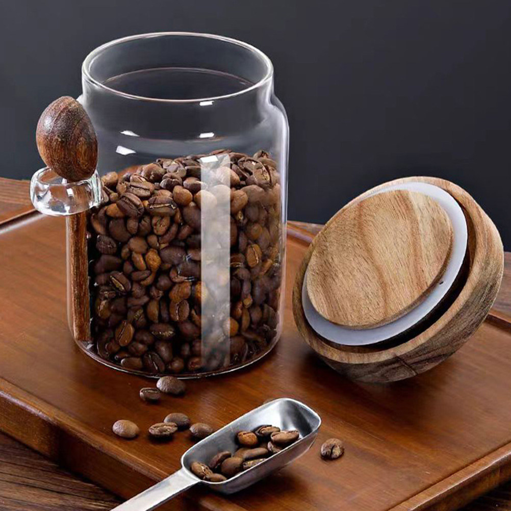 Coffee And Tea Glass - Przezroczysty szklany pojemnik na żywność z