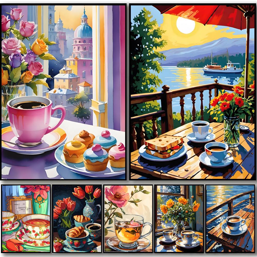 Coffee Tea Poster - Słodki Przytulny Delikatny Artystyczny Plakat z