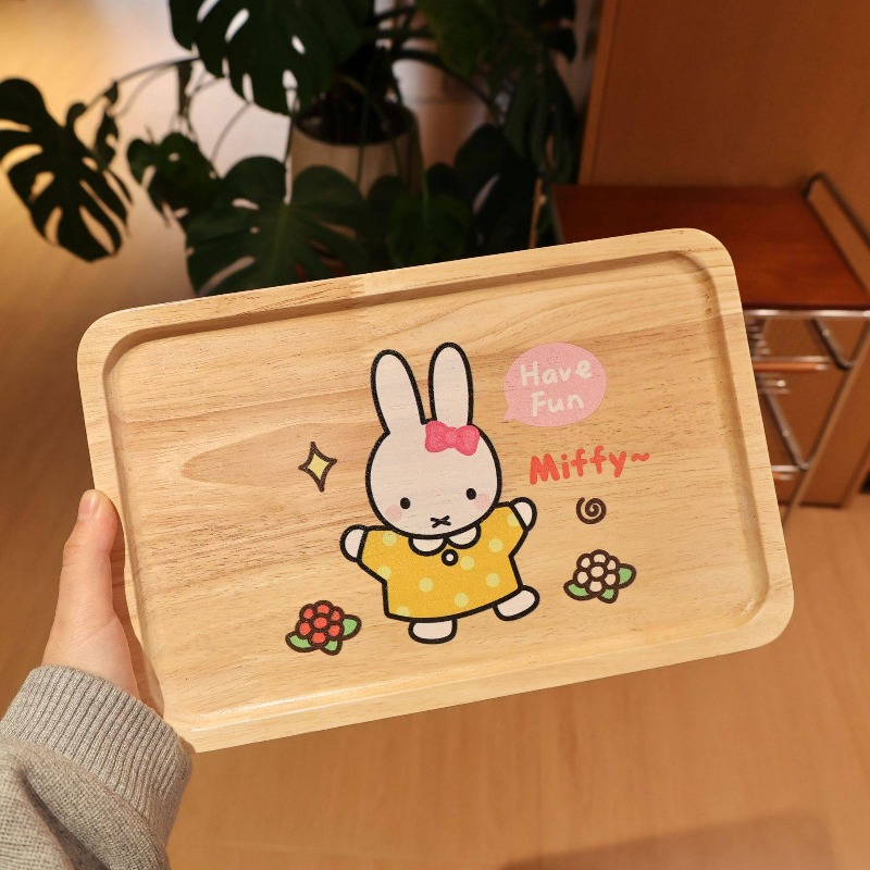 Coffee Tea Uses - Talerz drewniany Miffy Rabbit Kawaii Anime