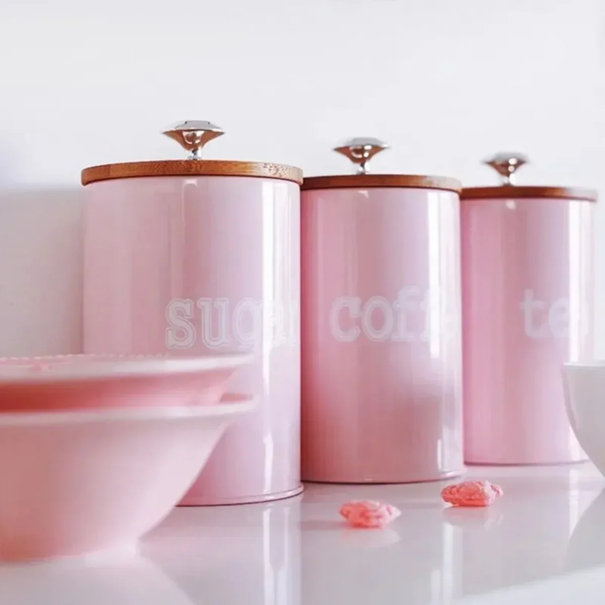 Coffee Tea And Sugar Canister Set - 3 sztuki / zestaw do przechowywania