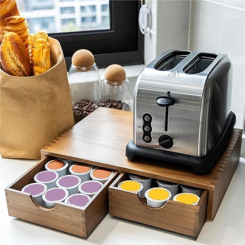 TFTP-Drewniany organizer na ka – Coffee Tea Drawer Organizer recenzja i cena