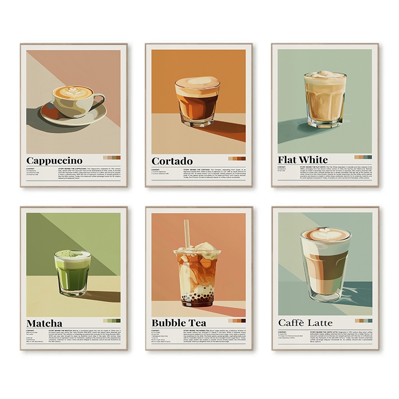 Vintage Coffee Beverage Poster – Coffee Tea Poster recenzja i cena
