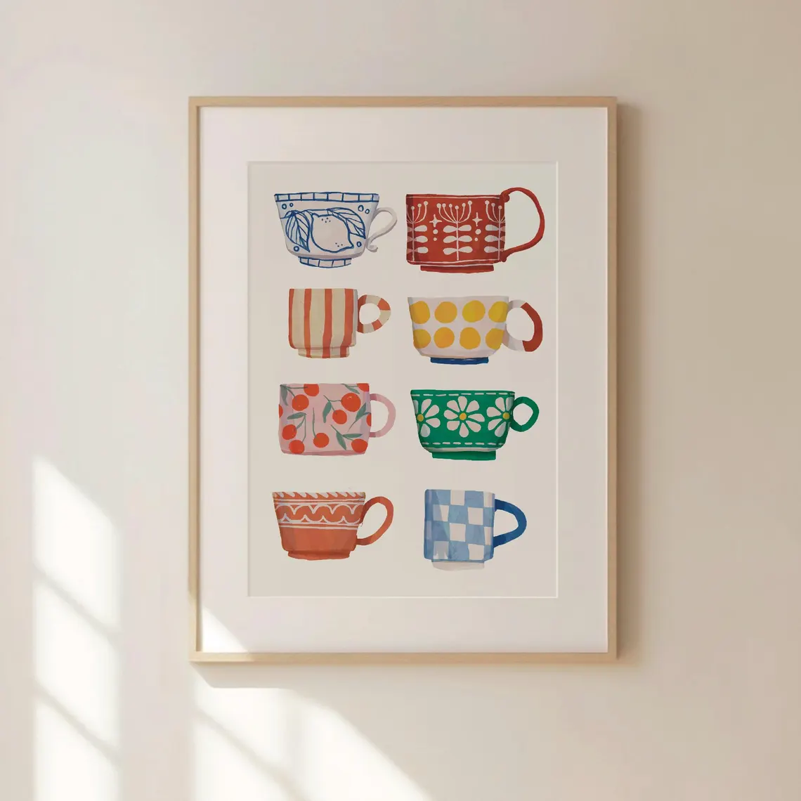 Wzór z filiżanką herbaty, Plak – Coffee Tea Poster recenzja i cena