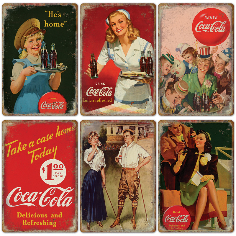 Vintage Cola Logo metalowy pla – Coffee Tea Poster recenzja i cena