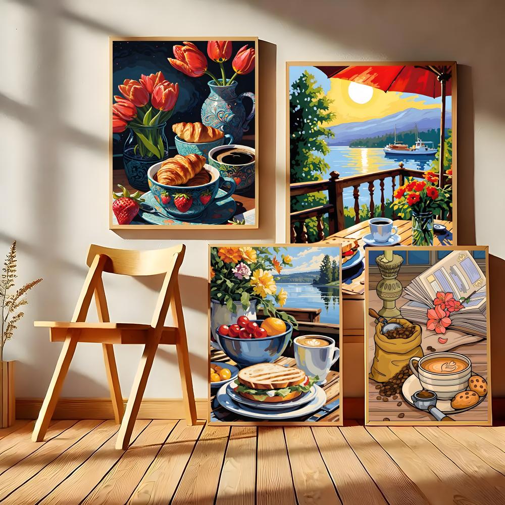 Plakat z motywem filiżanki kaw – Coffee Tea Poster recenzja i cena