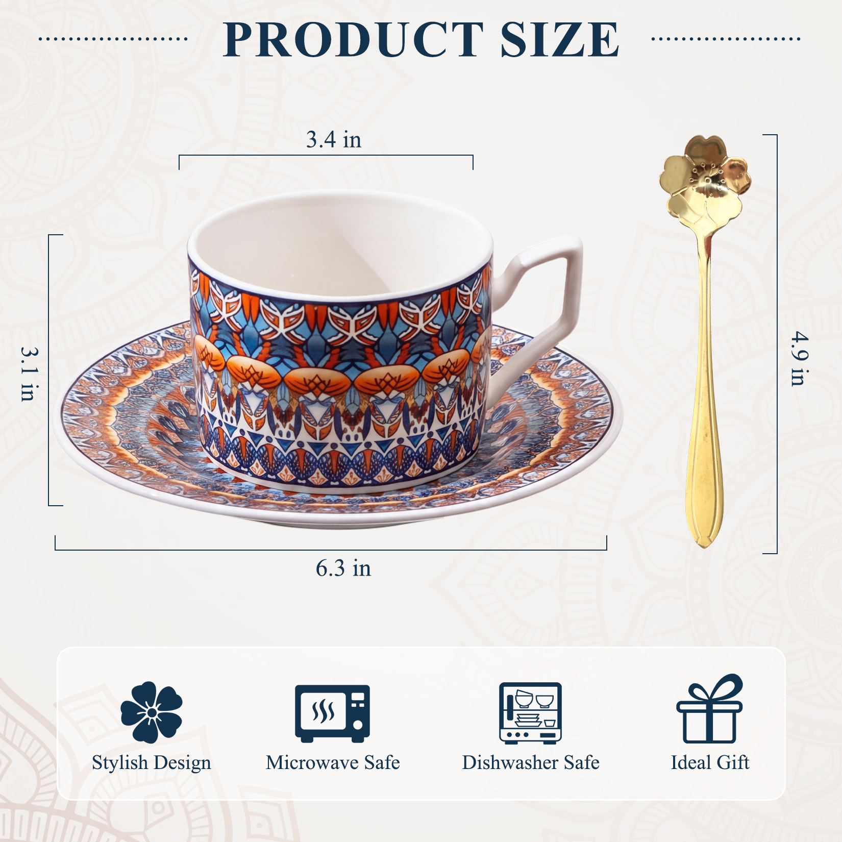 Zestaw 2 ceramicznych filiżane – Coffee Tea Latte recenzja i cena