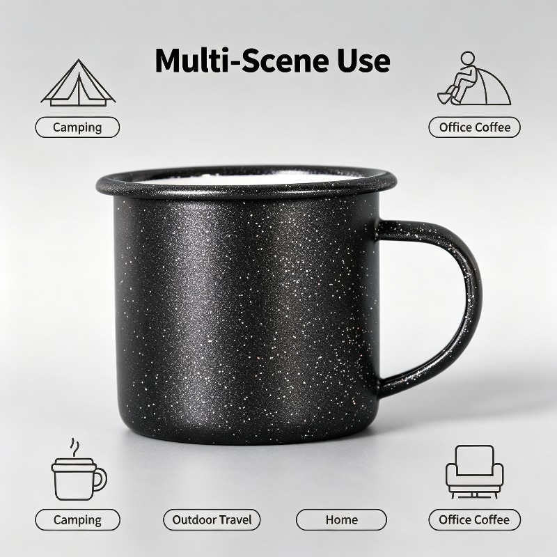 Kubek emaliowany w stylu vinta – Coffee Tea Uses recenzja i cena