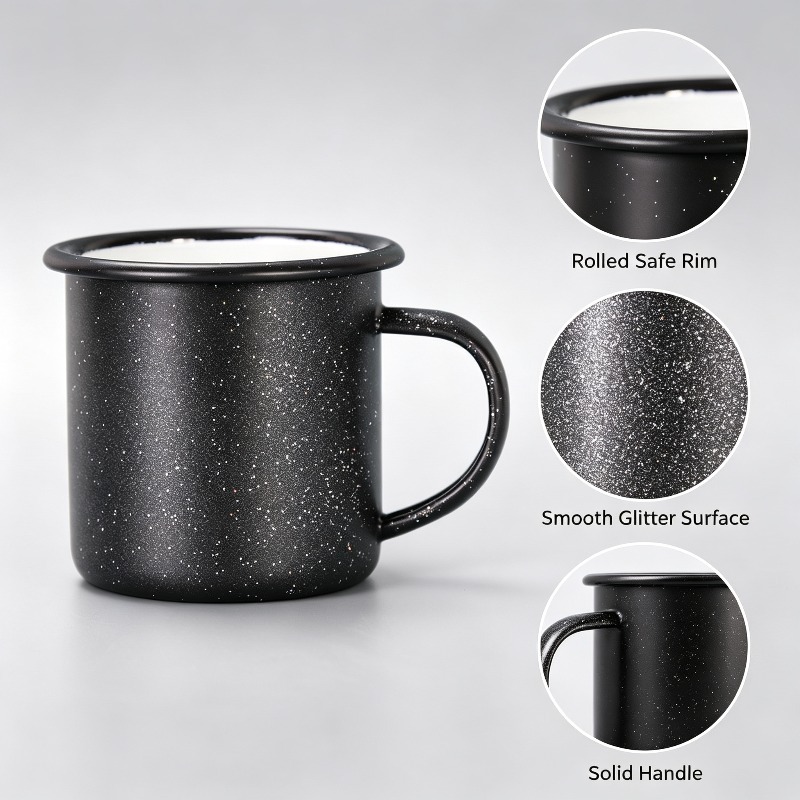 Kubek emaliowany w stylu vinta – Coffee Tea Uses recenzja i cena