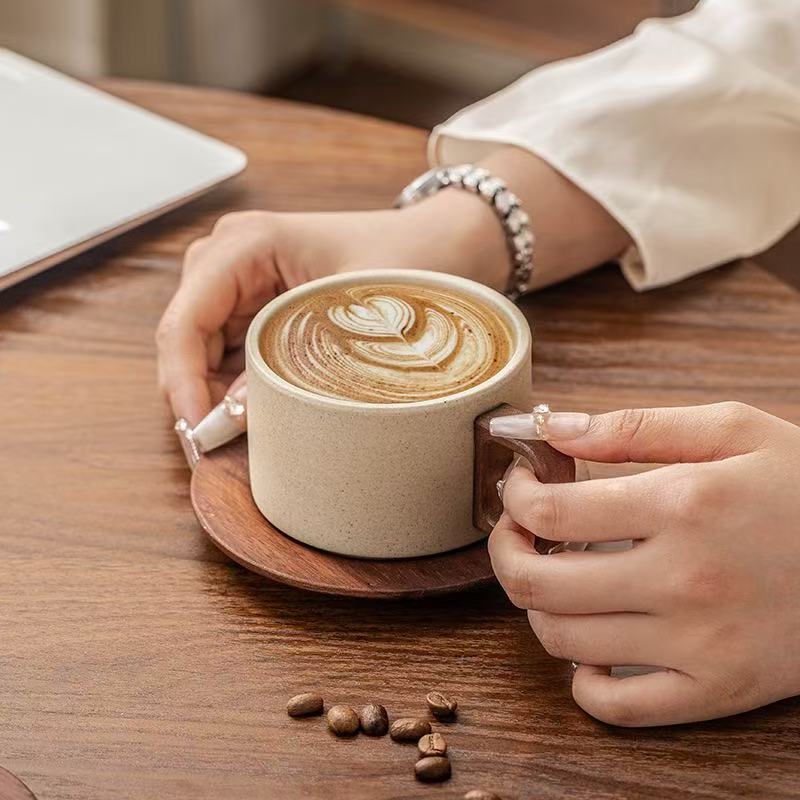 Retro ceramiczny zestaw filiża – Coffee Tea Uses recenzja i cena