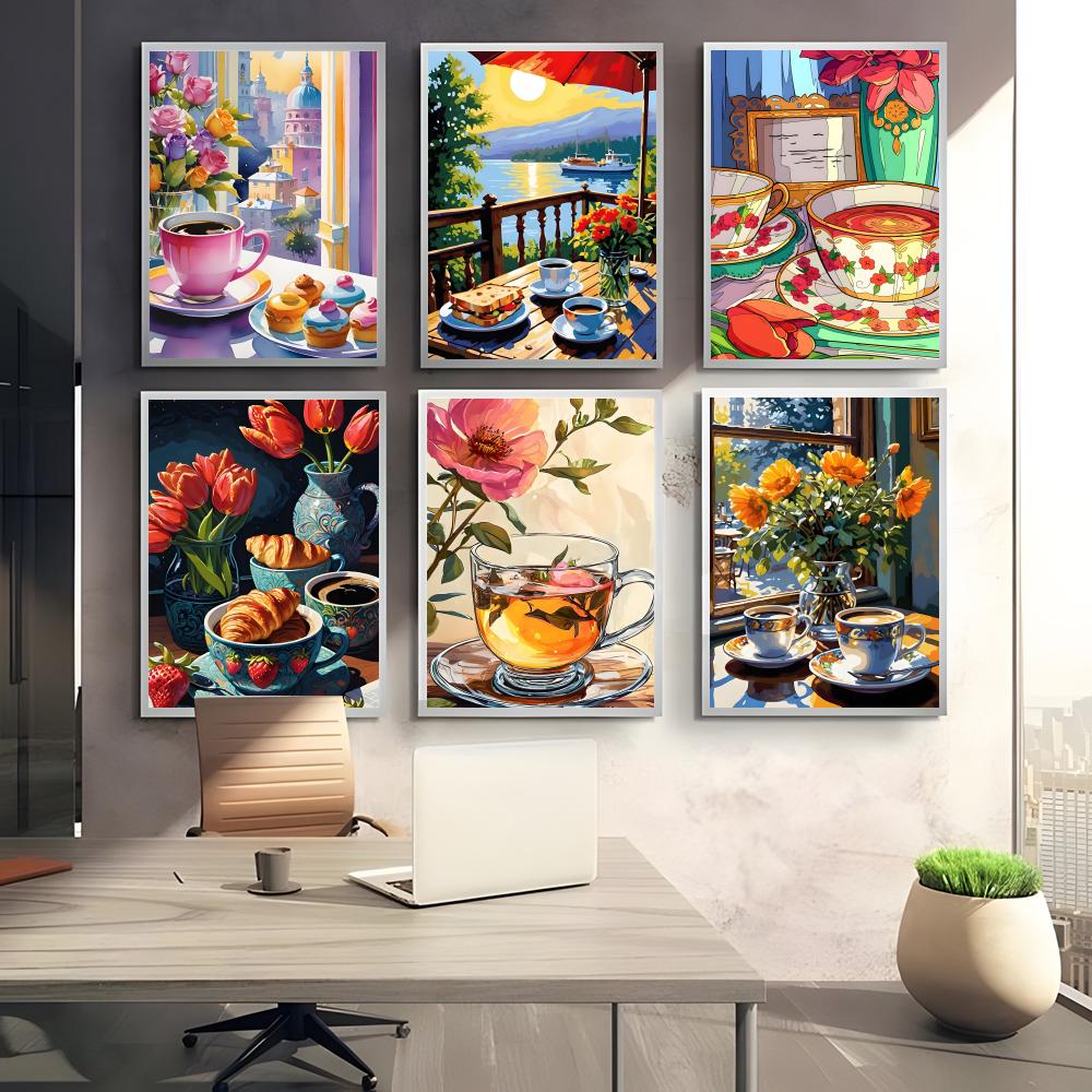 Słodki Przytulny Delikatny Art – Coffee Tea Poster recenzja i cena