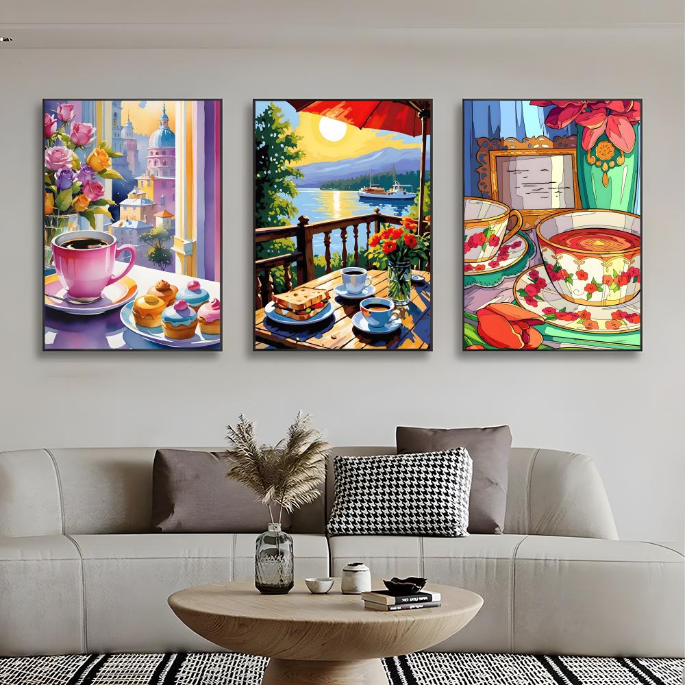 Słodki Przytulny Delikatny Art – Coffee Tea Poster recenzja i cena