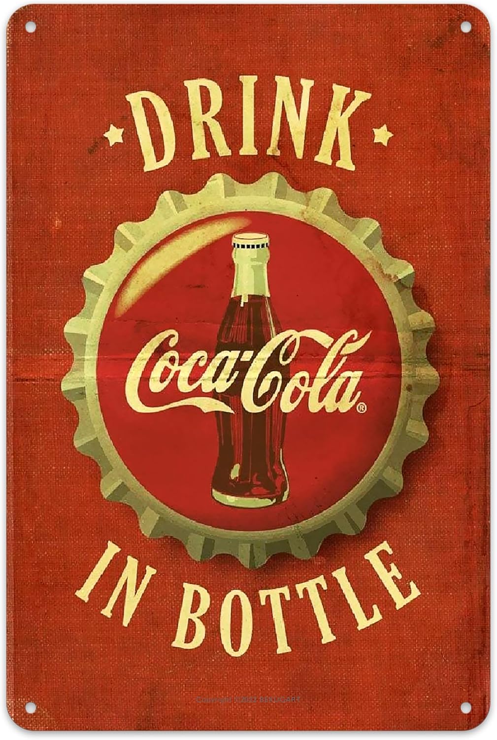 Vintage Coca Metal Wall Art -  – Coffee Tea Poster recenzja i cena