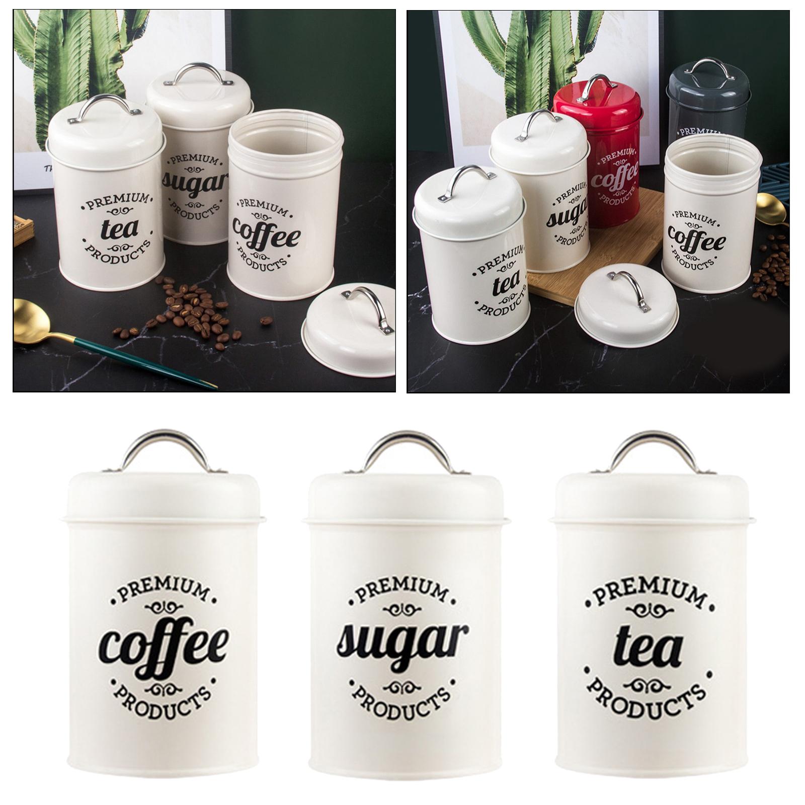 Metalowy zestaw pojemników kuc – Coffee Tea And Sugar Canister Set recenzja i cena