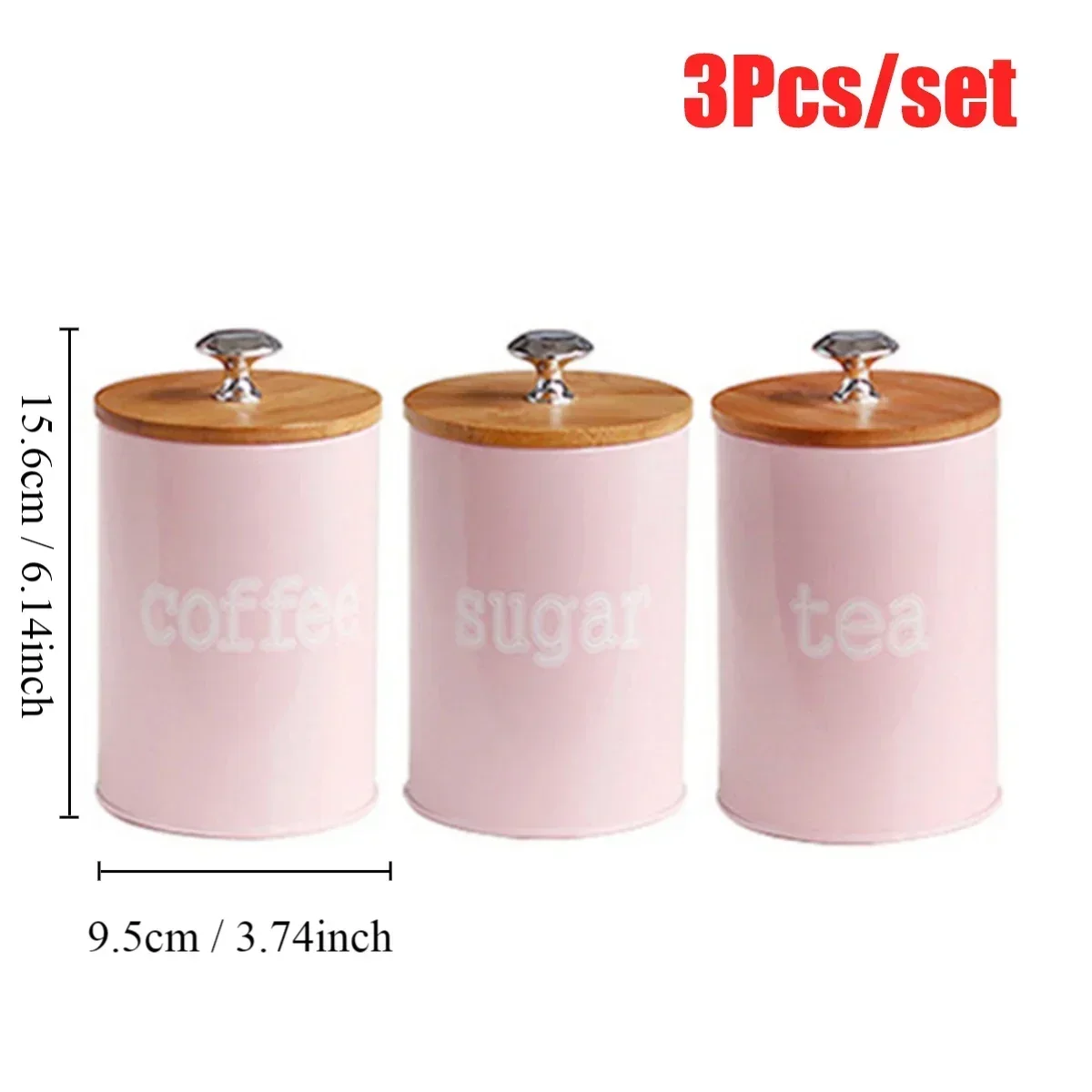3 sztuki / zestaw do przechowy – Coffee Tea And Sugar Canister Set recenzja i cena
